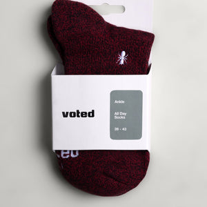 NEW ESSENTIAL ANKLE - RED ON BLACK