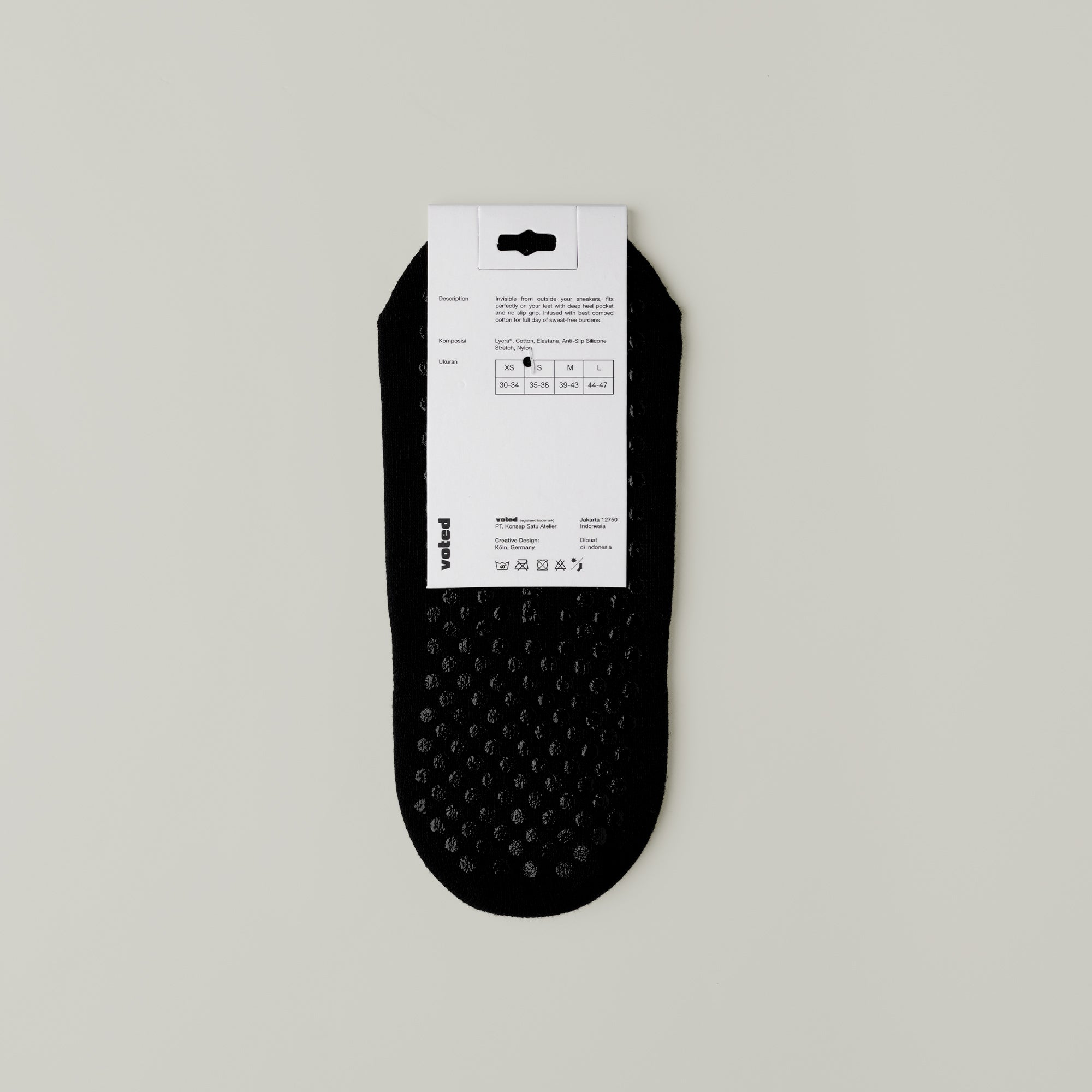 INVISIBLE PILATES ANTI SLIP - BLACK