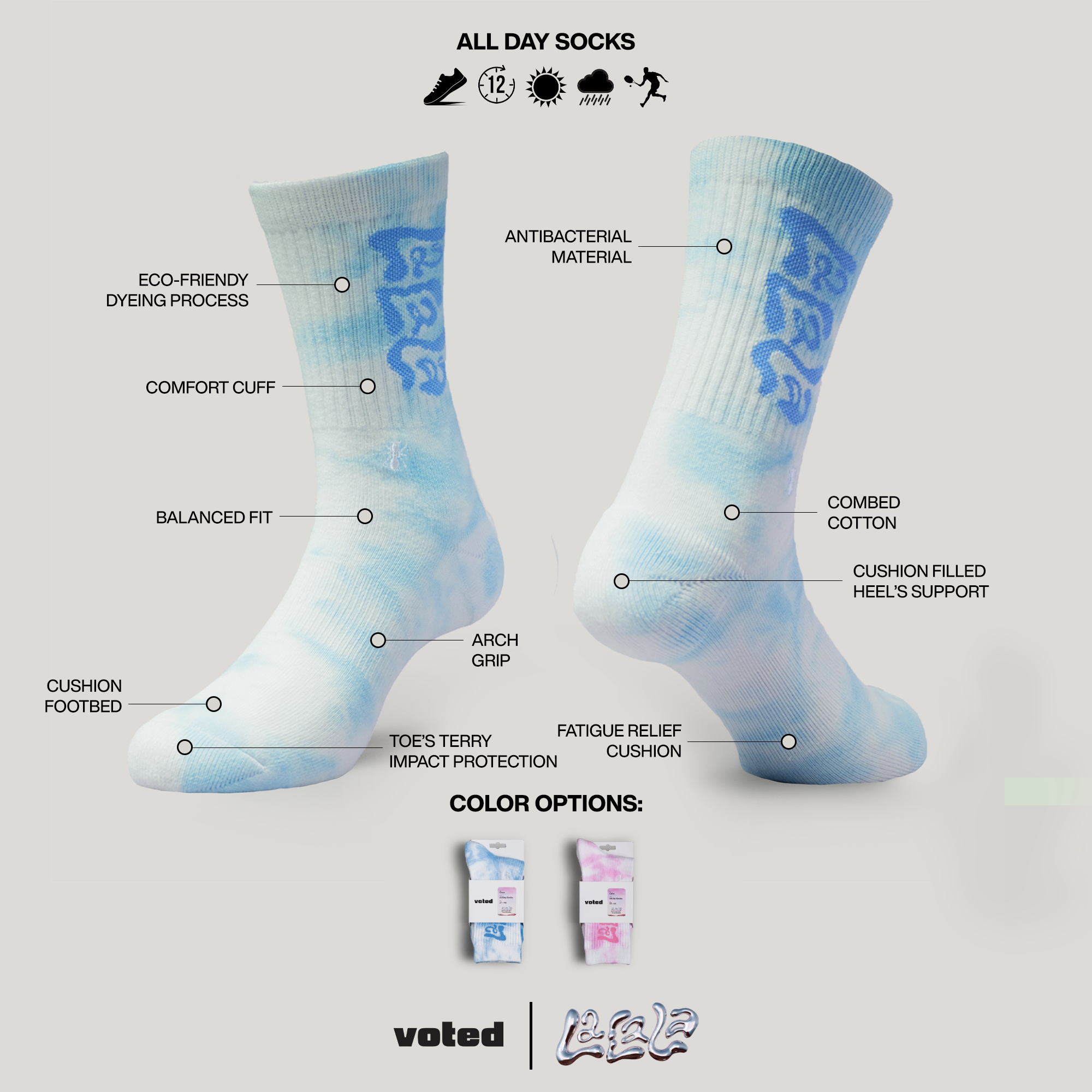 ALL DAY SOCKS VOTED Socks