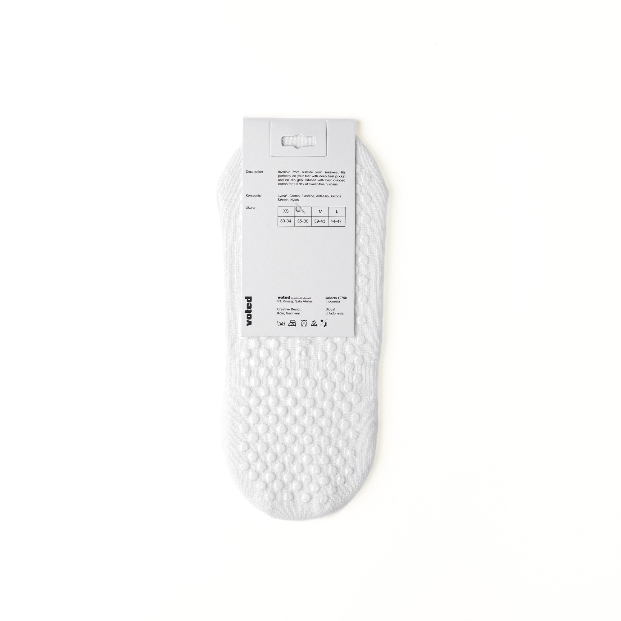 INVISIBLE PILATES ANTI SLIP - WHITE