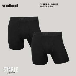VOTED STAPLE BOXER BRIEF BUNDLING - BLACK