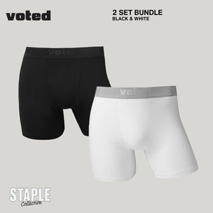 VOTED STAPLE BOXER BRIEF BUNDLING - BLACK / WHITE