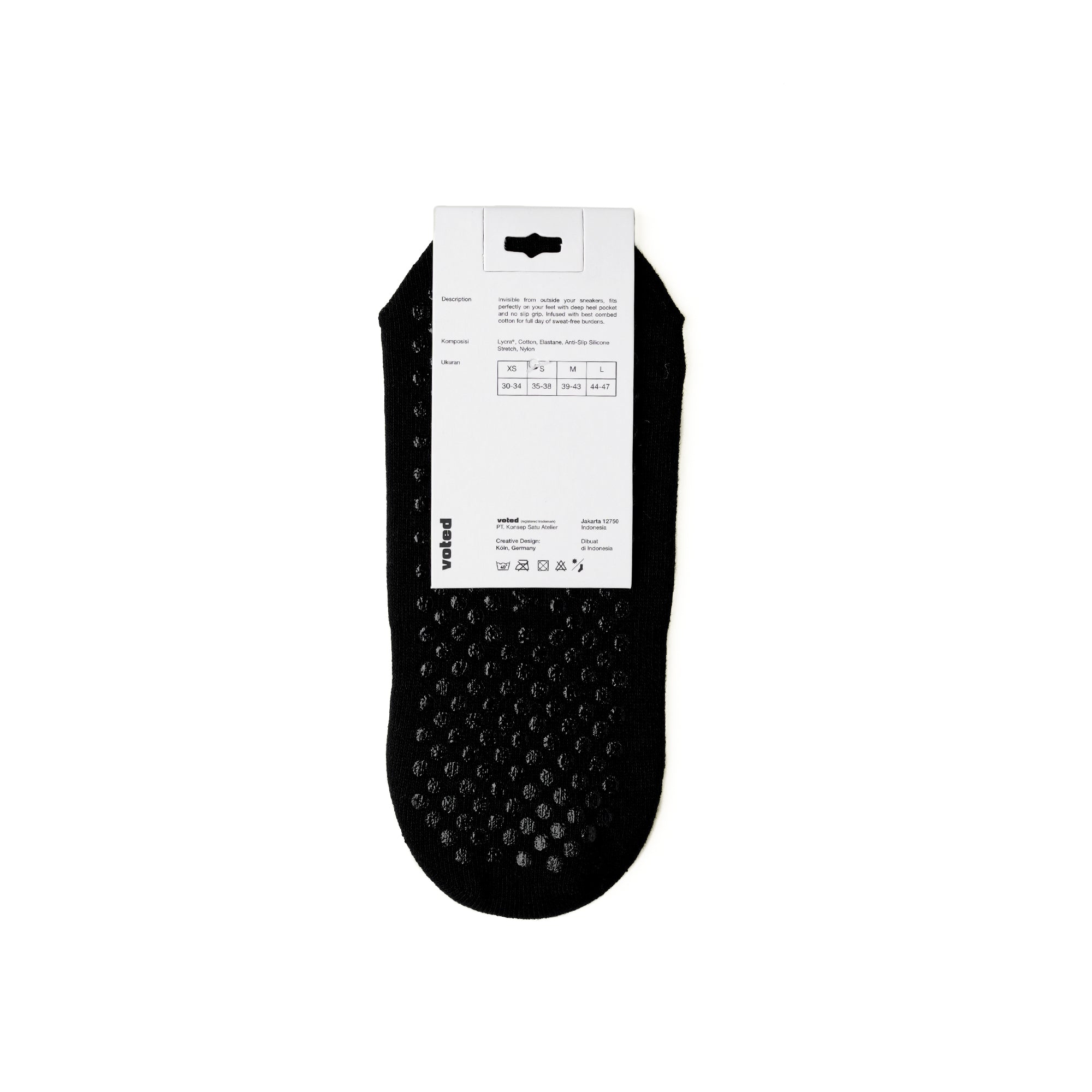 INVISIBLE YOGA ANTI SLIP - BLACK