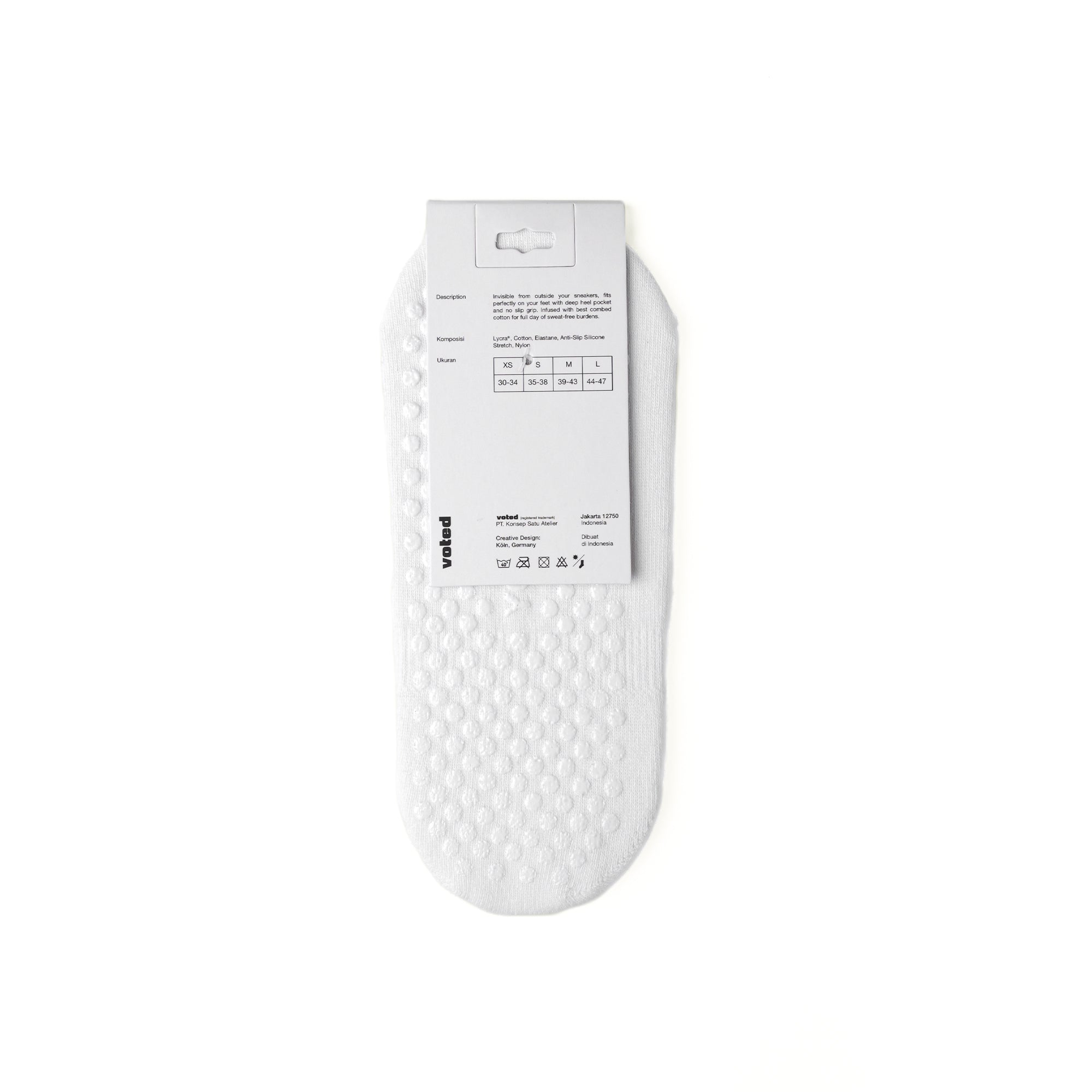 INVISIBLE YOGA ANTI SLIP - WHITE